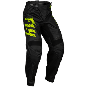 Fly Racing Youth F-16 Pants (2024) - Black/Neon Green/Light Grey